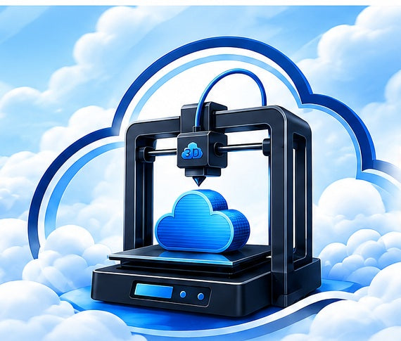 Imprimante 3D et nuages bleus